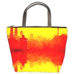 Sun Rise,city,modern Art Bucket Bags by NouveauDesign