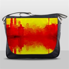 Sun Rise,city,modern Art Messenger Bags by NouveauDesign