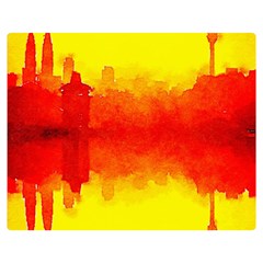 Sun Rise,city,modern Art Double Sided Flano Blanket (medium)  by NouveauDesign