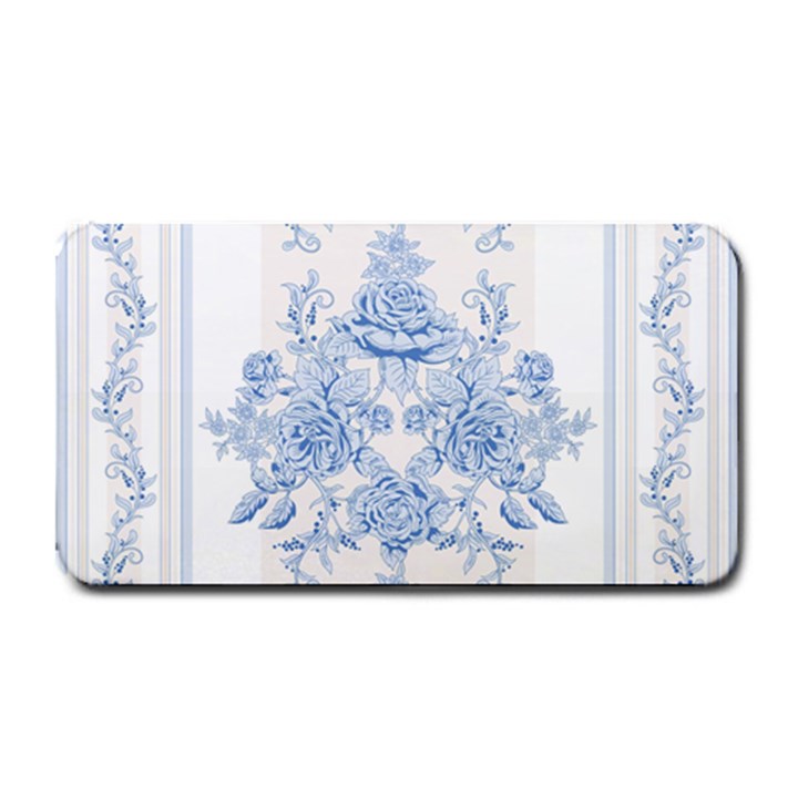 beautiful,pale blue,floral,shabby chic,pattern Medium Bar Mats