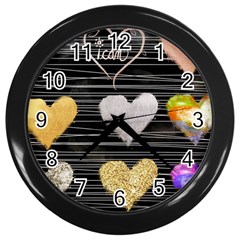 Modern Heart Pattern Wall Clocks (black) by NouveauDesign