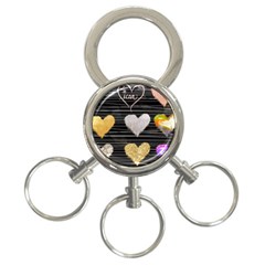 Modern Heart Pattern 3-ring Key Chains by NouveauDesign