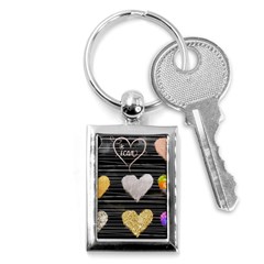 Modern Heart Pattern Key Chains (rectangle)  by NouveauDesign