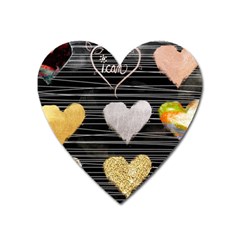 Modern Heart Pattern Heart Magnet by NouveauDesign