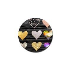 Modern Heart Pattern Golf Ball Marker (4 Pack) by NouveauDesign