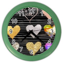 Modern Heart Pattern Color Wall Clocks by NouveauDesign