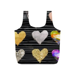 Modern Heart Pattern Full Print Recycle Bags (s) 