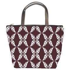 Crimson Print Bucket Bags