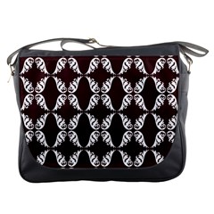 Crimson Print Messenger Bags by julissadesigns