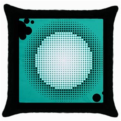 Circle Therapy Print Throw Pillow Case (black) by julissadesigns