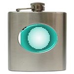 Circle Therapy Print Hip Flask (6 oz) Front