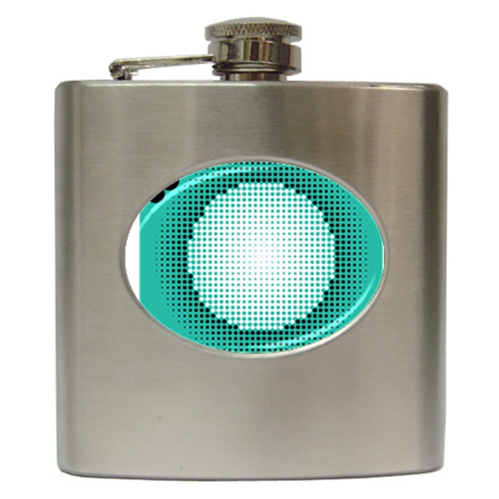 Circle Therapy Print Hip Flask (6 oz)