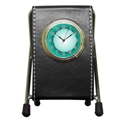 Circle Therapy Print Pen Holder Desk Clocks