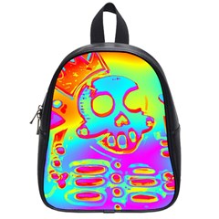 Rainbow Skeleton King School Bag (small) by Roxzanoart