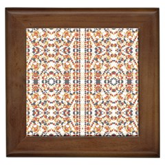 Multicolored Geometric Pattern  Framed Tiles by dflcprints