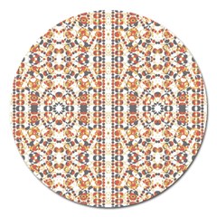 Multicolored Geometric Pattern  Magnet 5  (round) by dflcprints