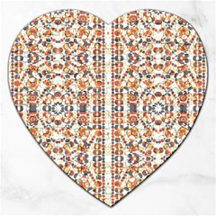 Multicolored Geometric Pattern  Jigsaw Puzzle (heart) by dflcprints