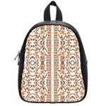 Multicolored Geometric Pattern  School Bag (Small) Front