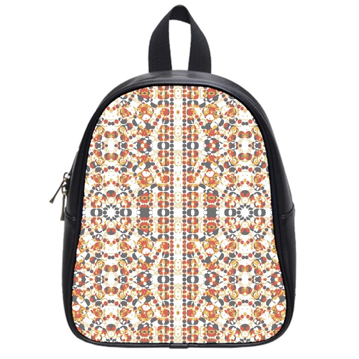 Multicolored Geometric Pattern  School Bag (Small)