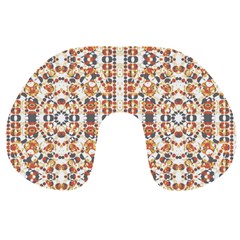 Multicolored Geometric Pattern  Travel Neck Pillows by dflcprints