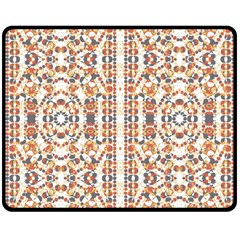 Multicolored Geometric Pattern  Double Sided Fleece Blanket (medium)  by dflcprints