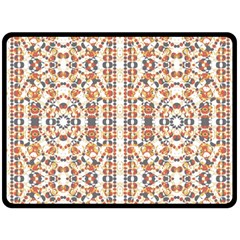 Multicolored Geometric Pattern  Double Sided Fleece Blanket (large) 