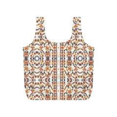 Multicolored Geometric Pattern  Full Print Recycle Bags (s) 