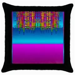 Sky Earth And Star Fall Throw Pillow Case (black) by pepitasart