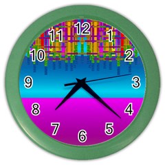 Sky Earth And Star Fall Color Wall Clocks by pepitasart