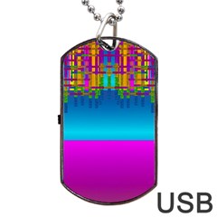 Sky Earth And Star Fall Dog Tag Usb Flash (two Sides) by pepitasart