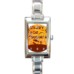 Ready For Summer Rectangle Italian Charm Watch by Melcu