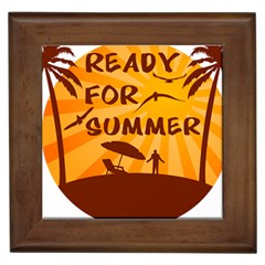 Ready For Summer Framed Tiles by Melcu