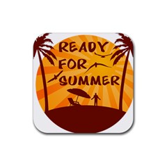 Ready For Summer Rubber Coaster (square)  by Melcu