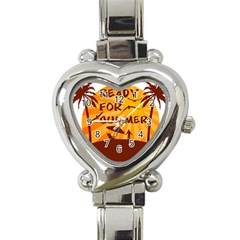 Ready For Summer Heart Italian Charm Watch by Melcu