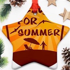 Ready For Summer Star Ornament (two Sides) by Melcu