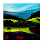 Morning Mist Tile Coasters Front