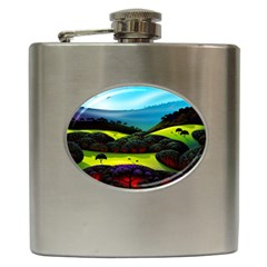 Morning Mist Hip Flask (6 Oz) by ValleyDreams