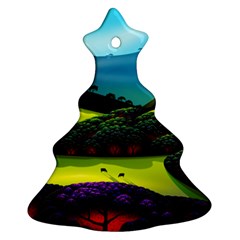 Morning Mist Christmas Tree Ornament (two Sides) by ValleyDreams