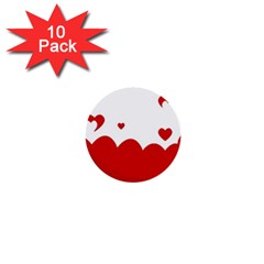 Heart Shape Background Love 1  Mini Buttons (10 Pack)  by Nexatart