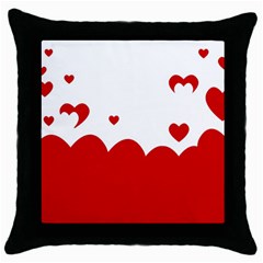 Heart Shape Background Love Throw Pillow Case (black) by Nexatart