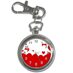 Heart Shape Background Love Key Chain Watches by Nexatart