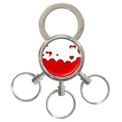 Heart Shape Background Love 3-ring Key Chains by Nexatart