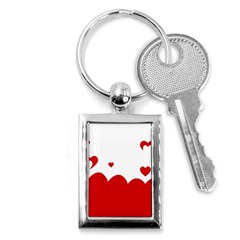 Heart Shape Background Love Key Chains (rectangle)  by Nexatart