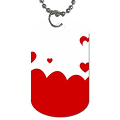 Heart Shape Background Love Dog Tag (one Side) by Nexatart