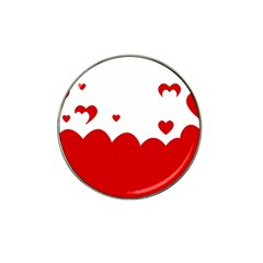 Heart Shape Background Love Hat Clip Ball Marker by Nexatart