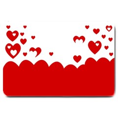 Heart Shape Background Love Large Doormat  by Nexatart