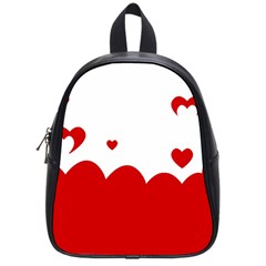 Heart Shape Background Love School Bag (small) by Nexatart