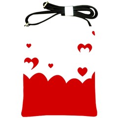 Heart Shape Background Love Shoulder Sling Bags by Nexatart