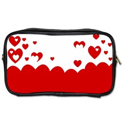 Heart Shape Background Love Toiletries Bags by Nexatart