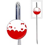 Heart Shape Background Love Book Mark Front